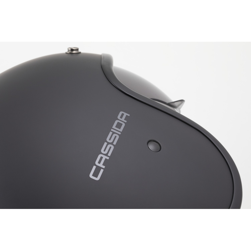 Casque moto ouvert Cassida Oxygen 2.0 Solid, noir mat et gris foncé
