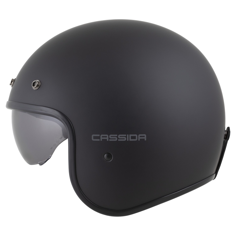 Casque moto ouvert Cassida Oxygen 2.0 Solid, noir mat et gris foncé