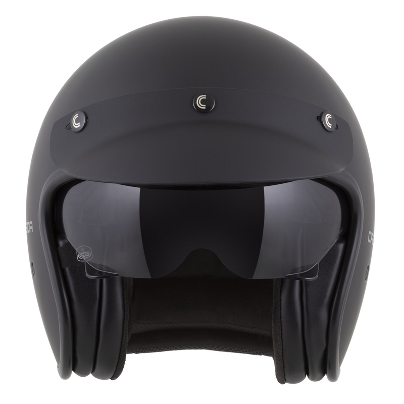 Casque moto ouvert Cassida Oxygen 2.0 Solid, noir mat et gris foncé