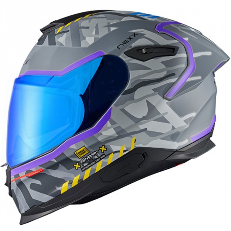 Casque moto intégral Nexx Y.100R Urbangram gris soldes