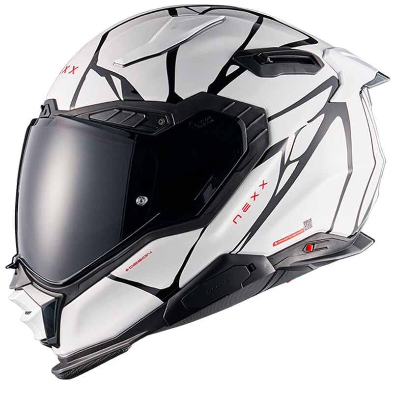 Casque moto intégral Nexx X.WST3 B-Side blanc-noir