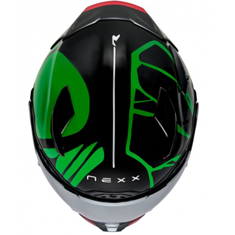 Casque moto intégral Nexx X.WST3 B-Side noir-vert