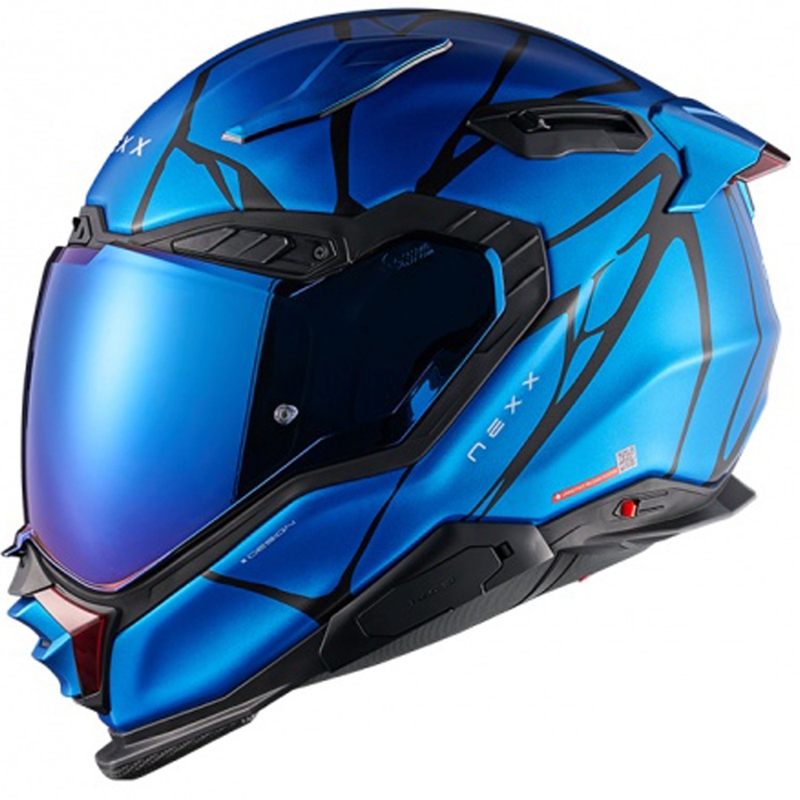 Casque moto intégral Nexx X.WST3 B-Side bleu-noir