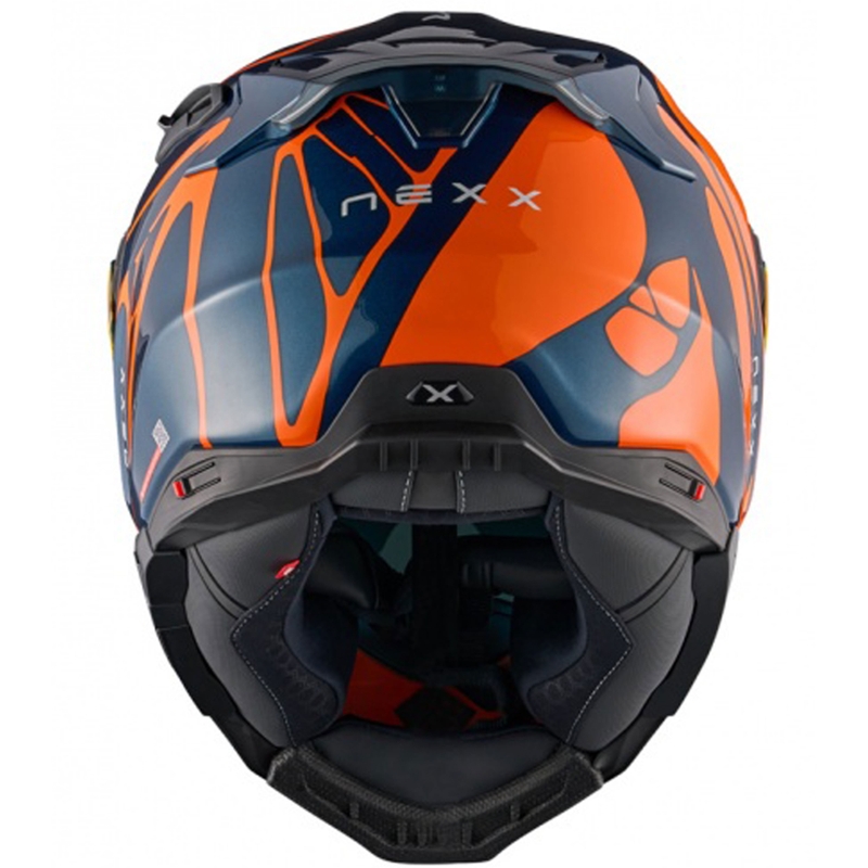 Casque moto intégral Nexx X.WST3 B-Side bleu-orange