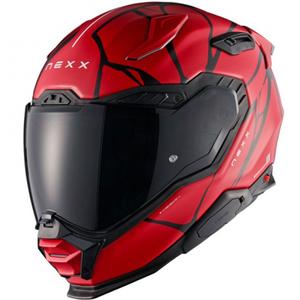 Casque moto intégral Nexx X.WST3 B-Side rouge-noir