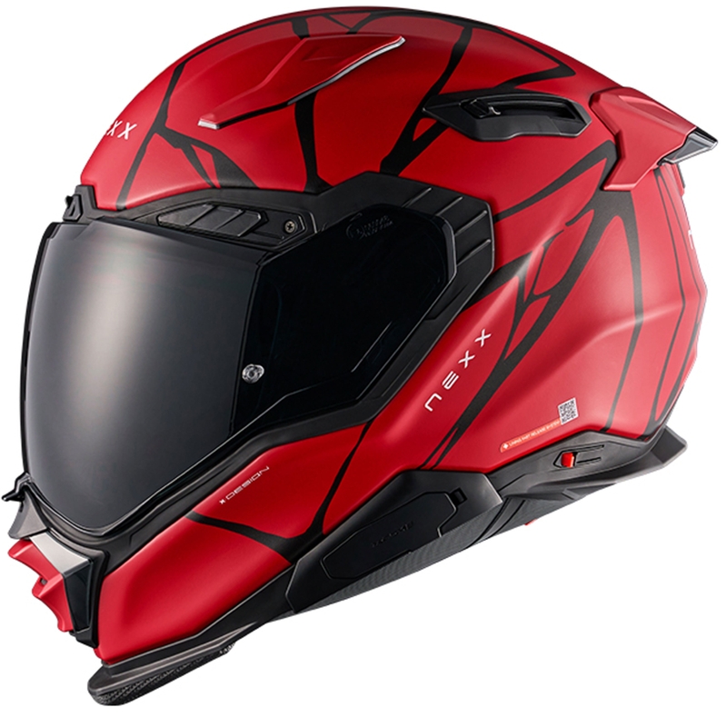 Casque moto intégral Nexx X.WST3 B-Side rouge-noir