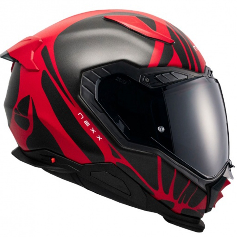 Casque moto intégral Nexx X.WST3 B-Side rouge-noir