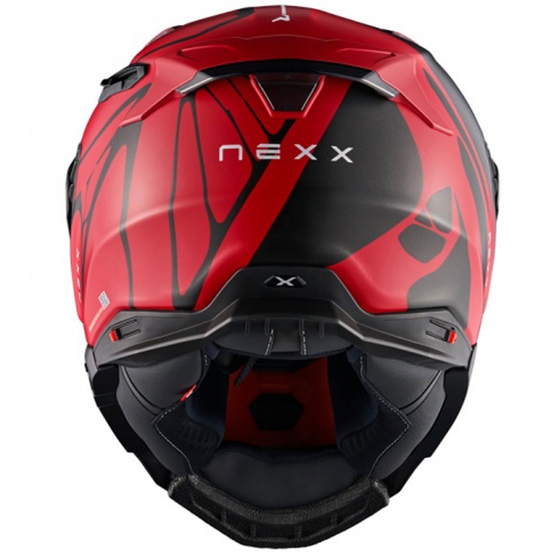 Casque moto intégral Nexx X.WST3 B-Side rouge-noir