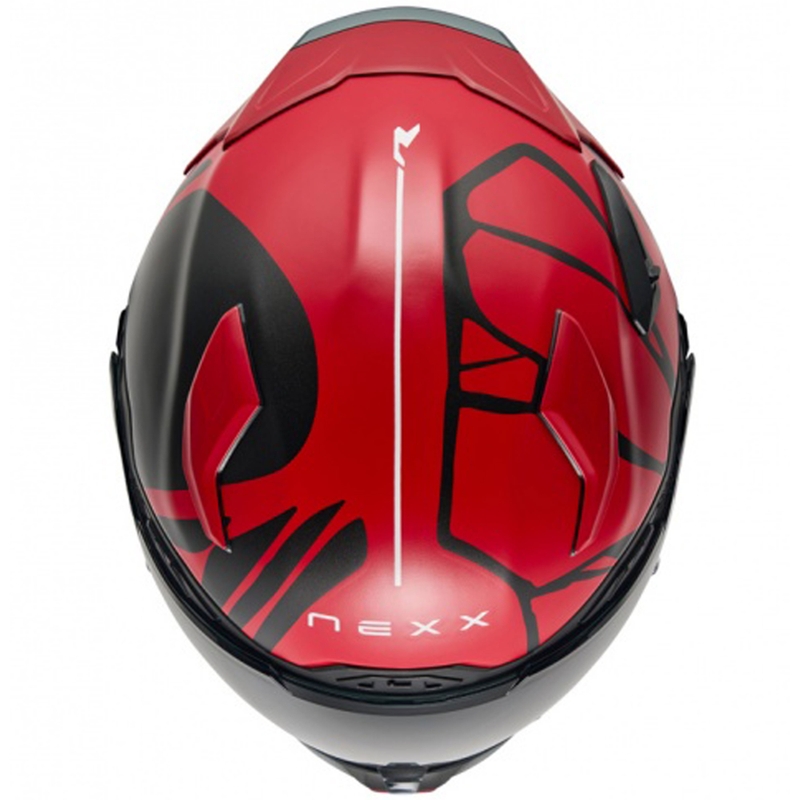 Casque moto intégral Nexx X.WST3 B-Side rouge-noir