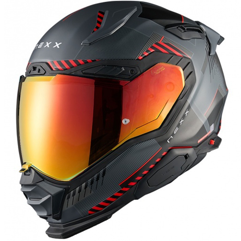 Casque intégral pour moto Nexx X.WST3 Fluence gris-rouge soldes