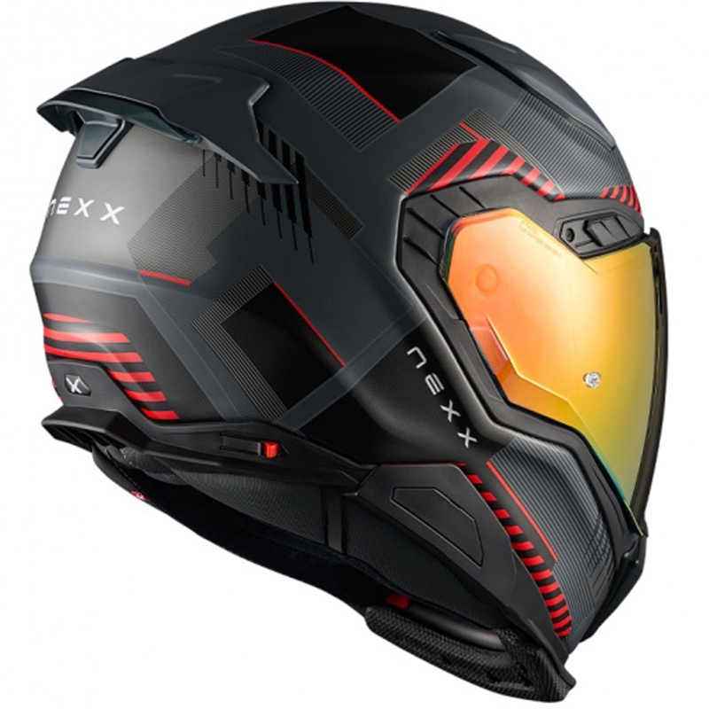 Casque intégral pour moto Nexx X.WST3 Fluence gris-rouge soldes