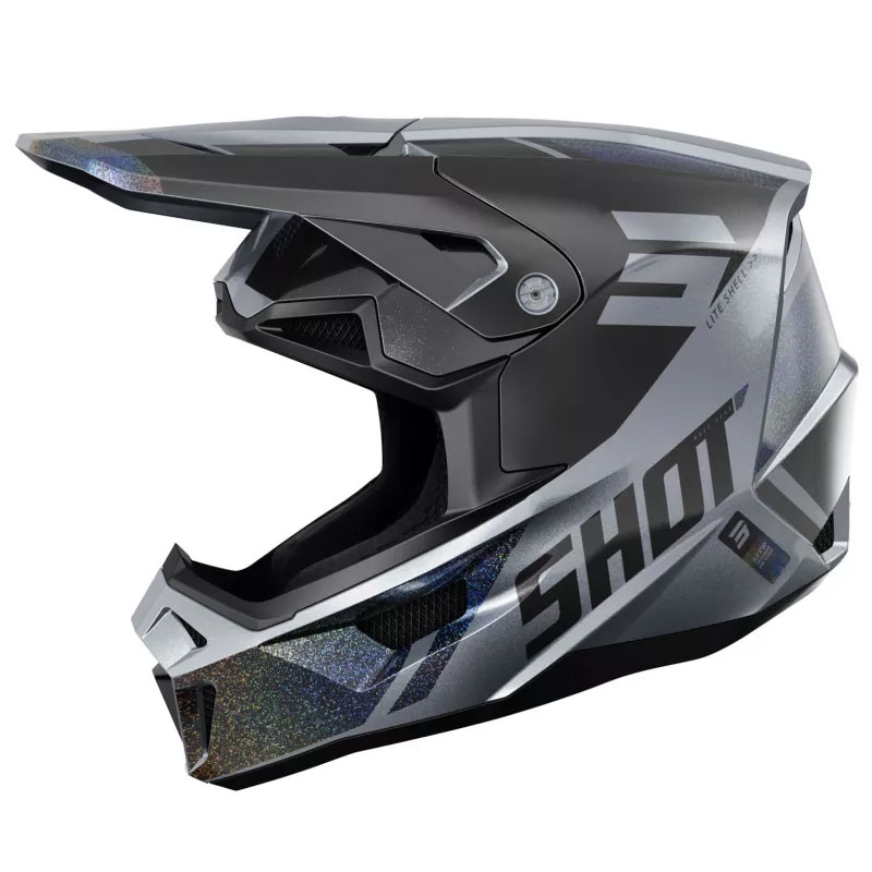 Casque cross Shot Lite Ultra mat holographique