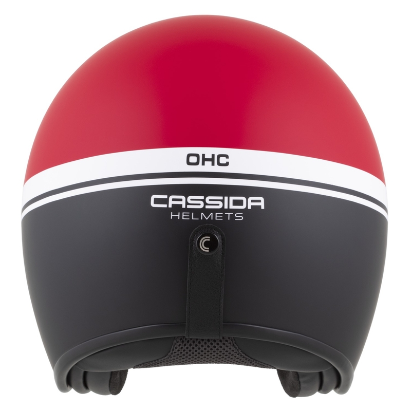 Casque moto jet Cassida Oxygen 2.0 Jawa OHC rouge-noir-blanc mat