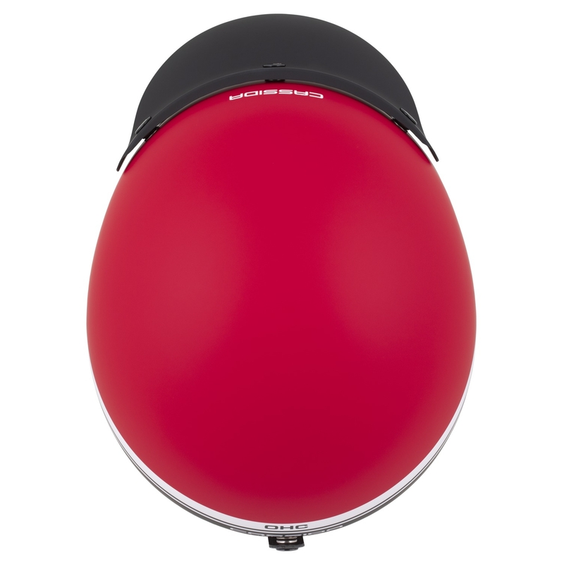 Casque moto jet Cassida Oxygen 2.0 Jawa OHC rouge-noir-blanc mat