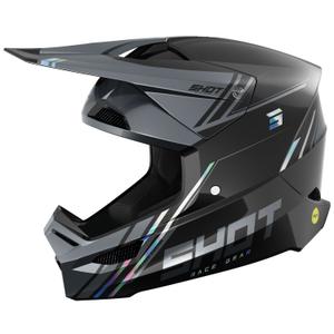 Casque cross Shot Race Sprint perle noir-gris