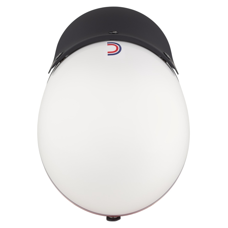 Casque moto jet Cassida Oxygen 2.0 Rondo, blanc perle, rouge, bleu et noir