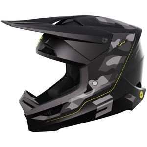 Casque Motocross Shot Race Battle Jaune Fluo Mat Vente soldes