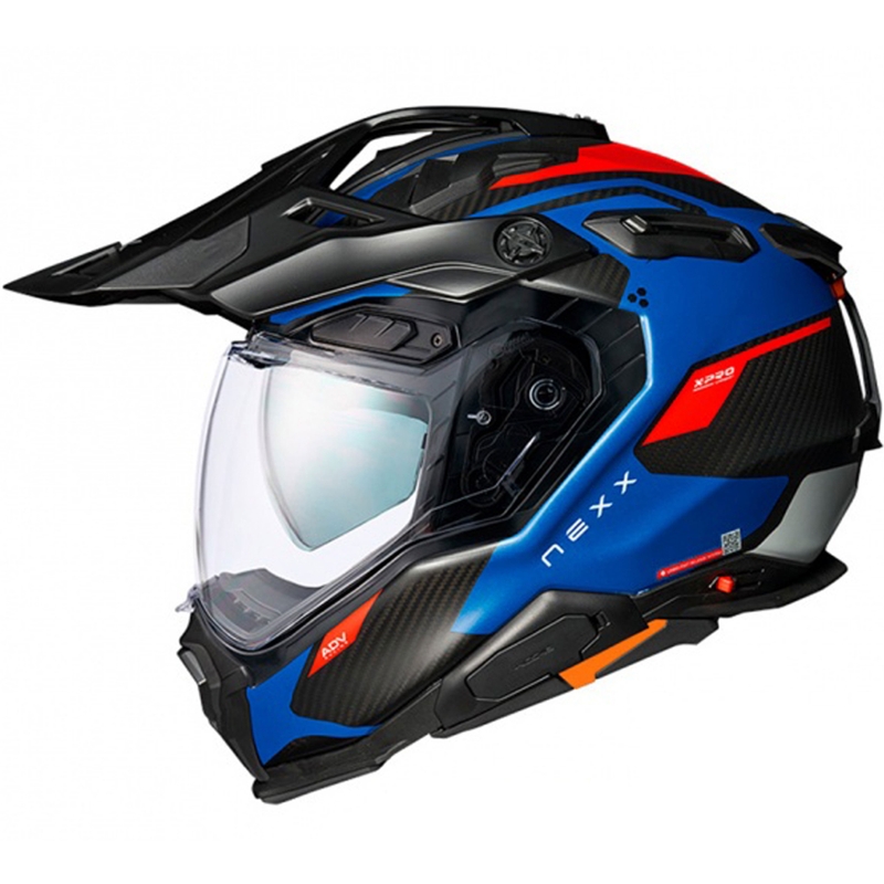 Casque d'enduro Nexx X.WED3 Keyo bleu-rouge soldes