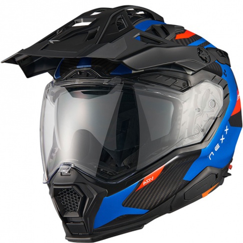 Casque d'enduro Nexx X.WED3 Keyo bleu-rouge soldes