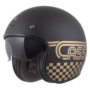 Casque moto jet Cassida Oxygen 2.0 Rondo noir mat-or