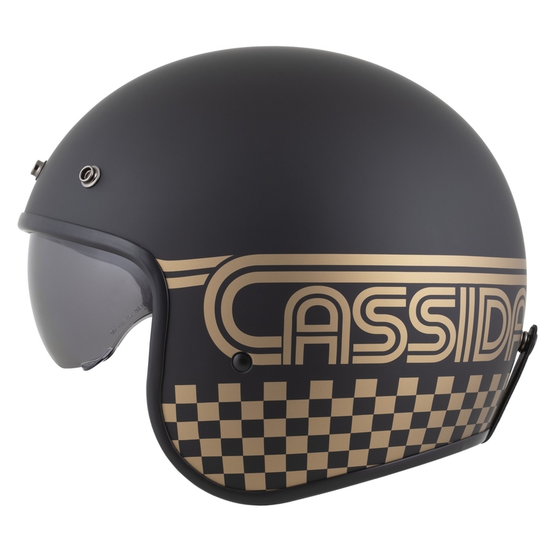 Casque moto jet Cassida Oxygen 2.0 Rondo noir mat-or