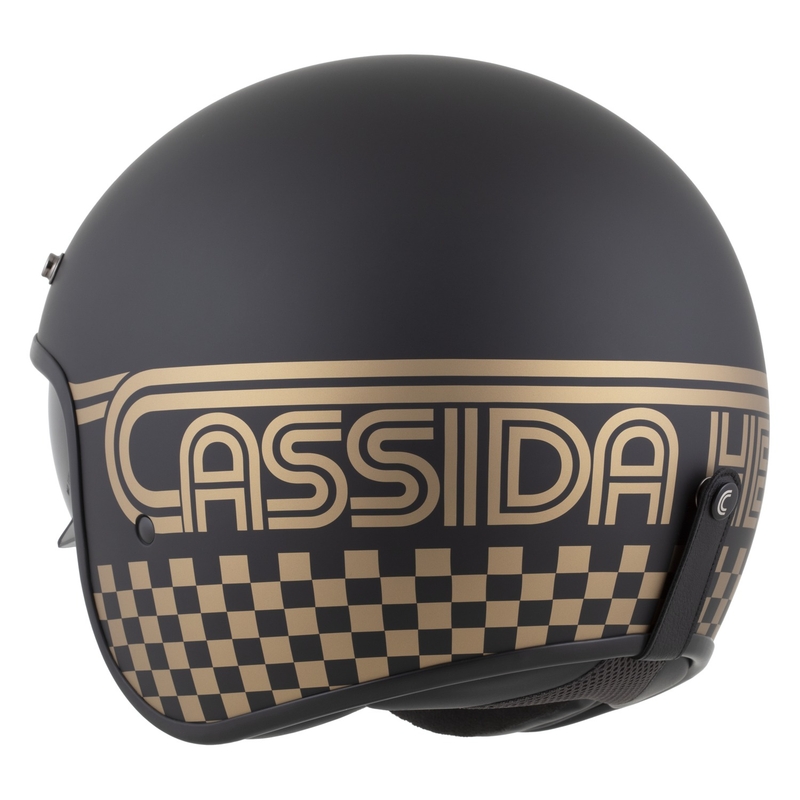 Casque moto jet Cassida Oxygen 2.0 Rondo noir mat-or