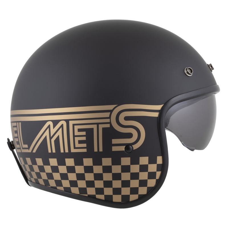 Casque moto jet Cassida Oxygen 2.0 Rondo noir mat-or