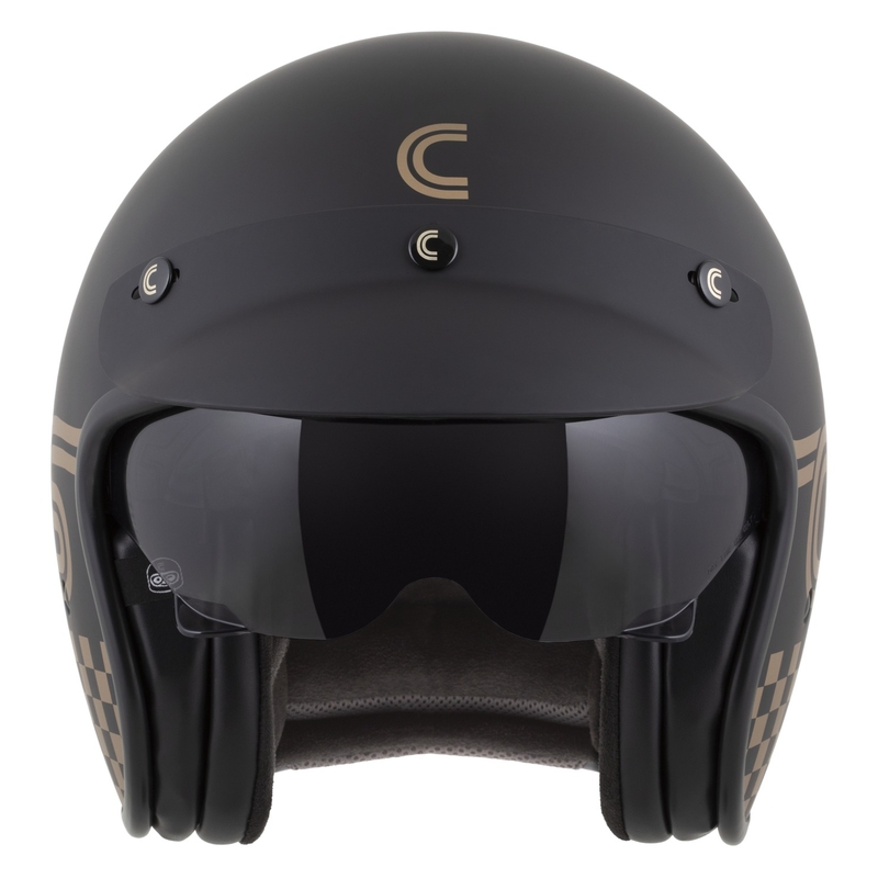 Casque moto jet Cassida Oxygen 2.0 Rondo noir mat-or