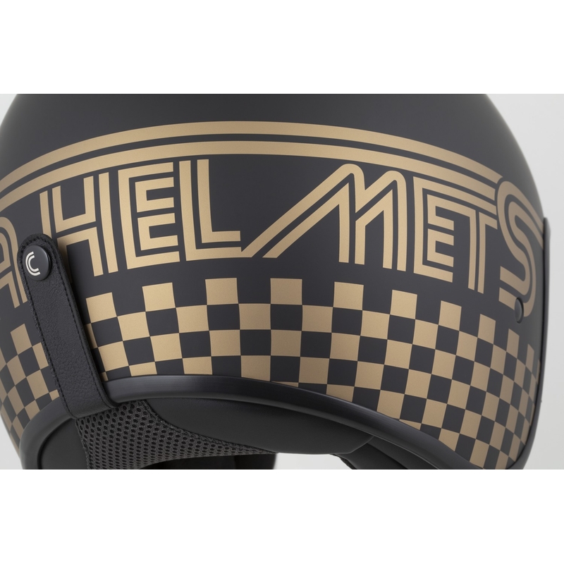 Casque moto jet Cassida Oxygen 2.0 Rondo noir mat-or