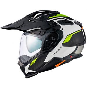 Casque d'enduro Nexx X.WED3 Keyo blanc-vert fluo
