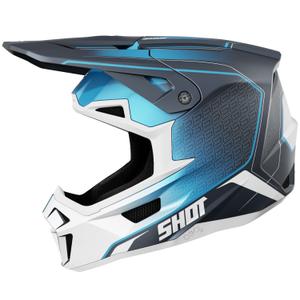 Casque cross Shot Lite Challenger bleu mat