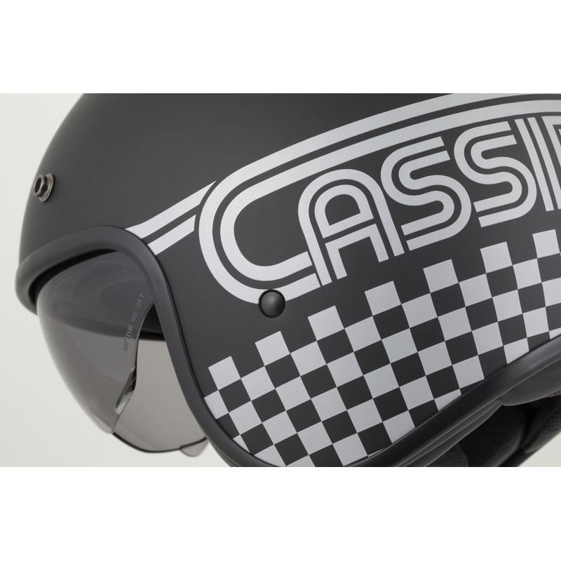 Casque moto jet Cassida Oxygen 2.0 Rondo noir mat-argent