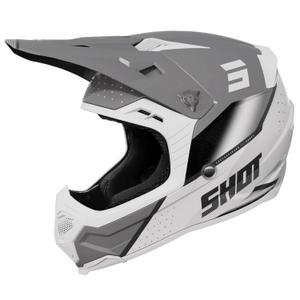 Casque cross Shot Core Honor gris-perle