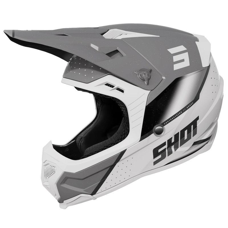 Casque cross Shot Core Honor gris-perle