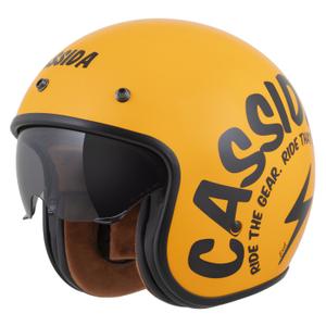 Casque moto jet Cassida Oxygen 2.0 Gear jaune-noir