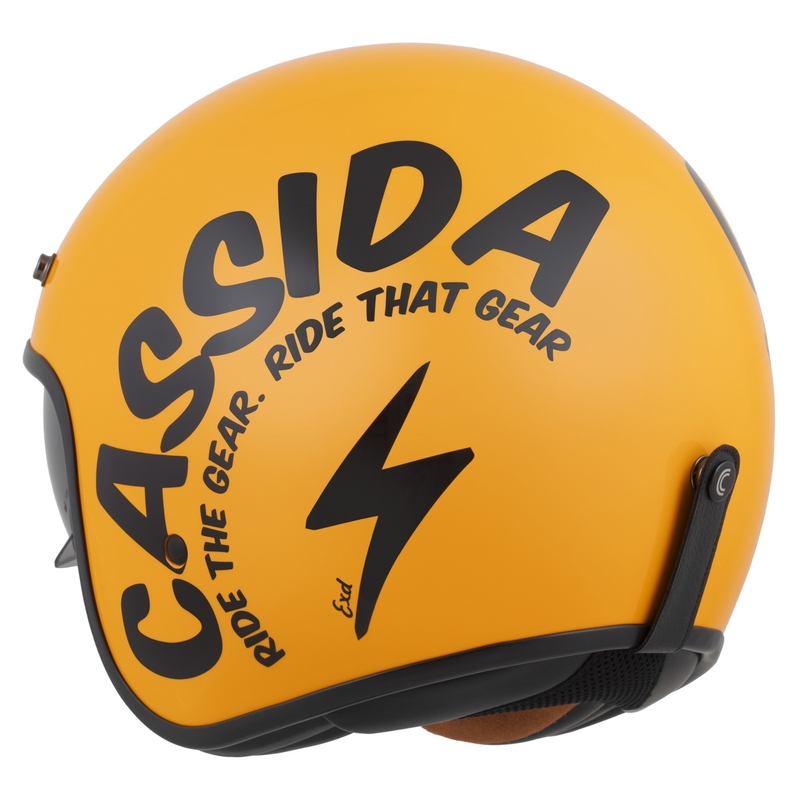 Casque moto jet Cassida Oxygen 2.0 Gear jaune-noir
