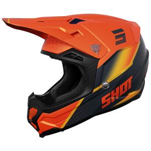 Casque cross Shot Core Honor orange-noir mat