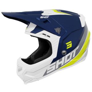 Casque cross Shot Core Custom bleu-perle