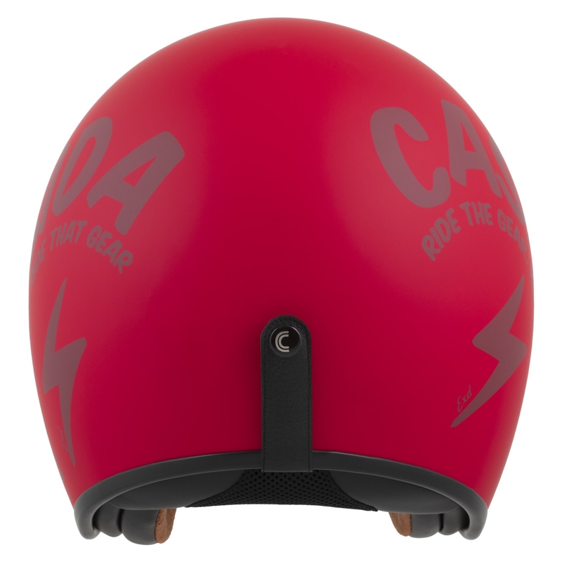 Casque moto ouvert Cassida Oxygen 2.0 Gear, rouge mat/rouge foncé