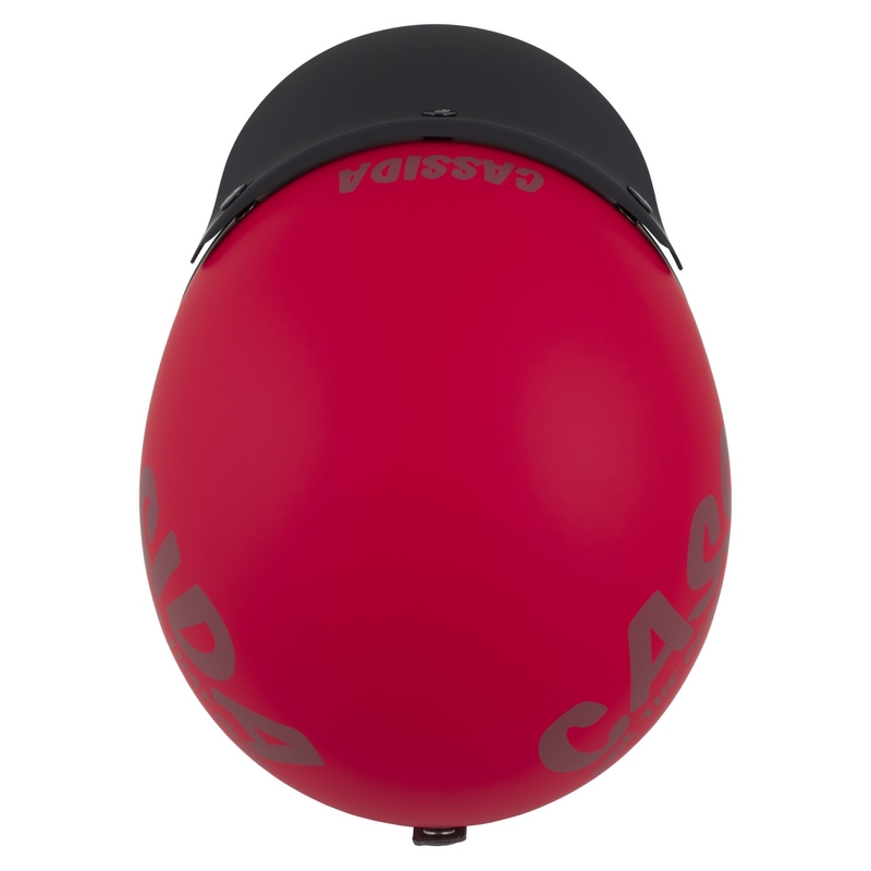 Casque moto ouvert Cassida Oxygen 2.0 Gear, rouge mat/rouge foncé