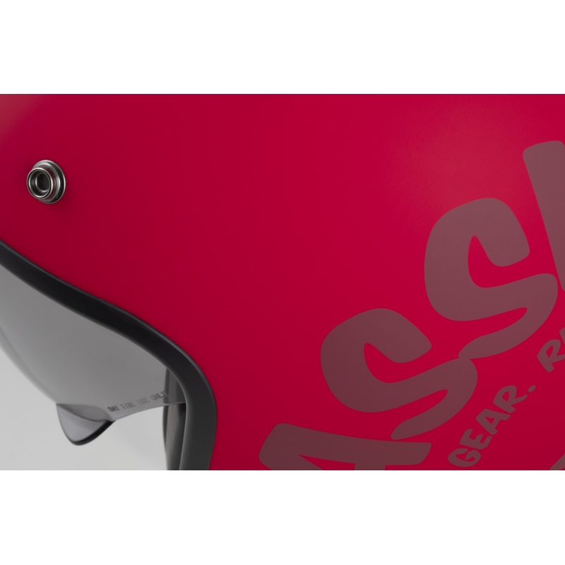Casque moto ouvert Cassida Oxygen 2.0 Gear, rouge mat/rouge foncé