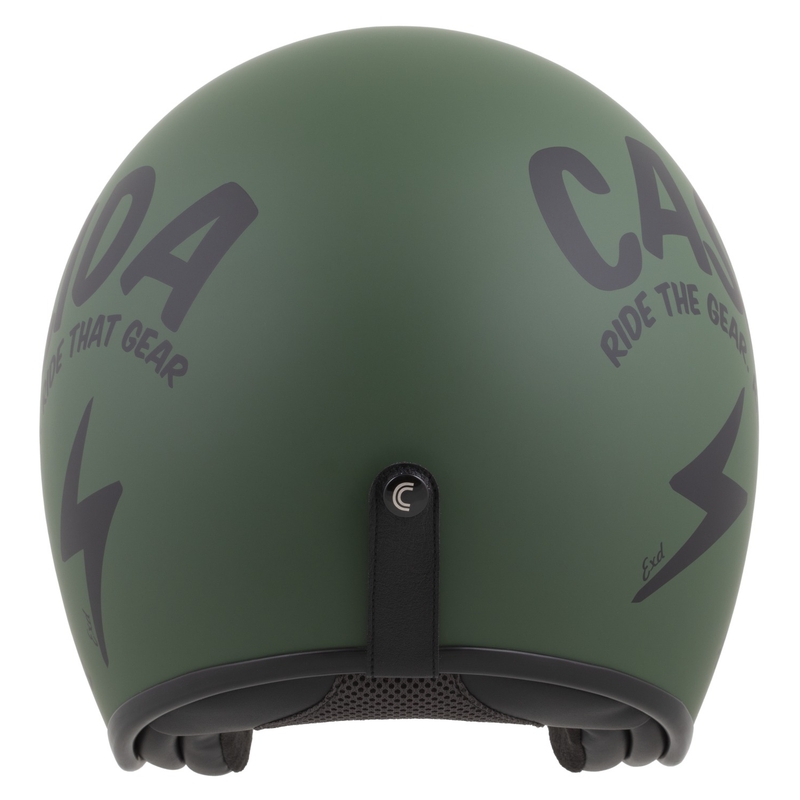 Casque moto ouvert Cassida Oxygen 2.0 Gear, vert mat et noir