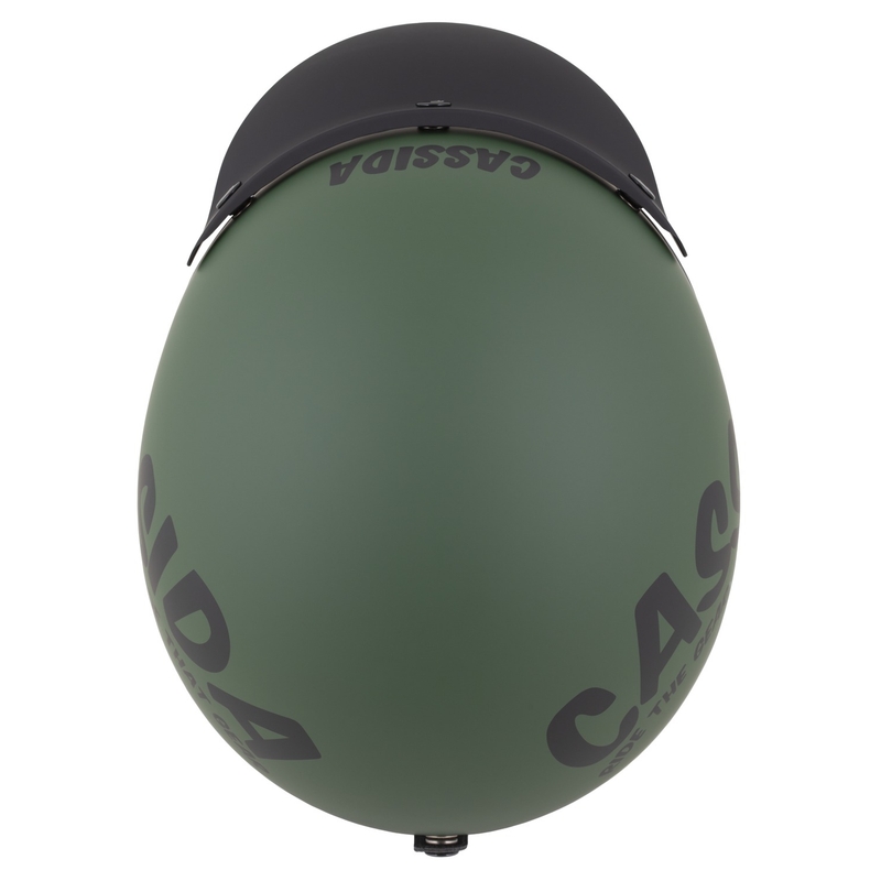 Casque moto ouvert Cassida Oxygen 2.0 Gear, vert mat et noir