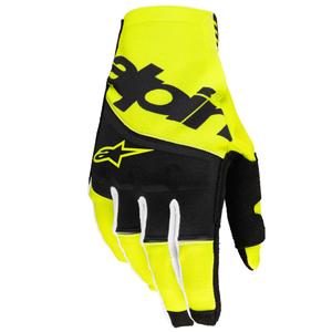 Gants de motocross Alpinestars Techstar noir-jaune fluo