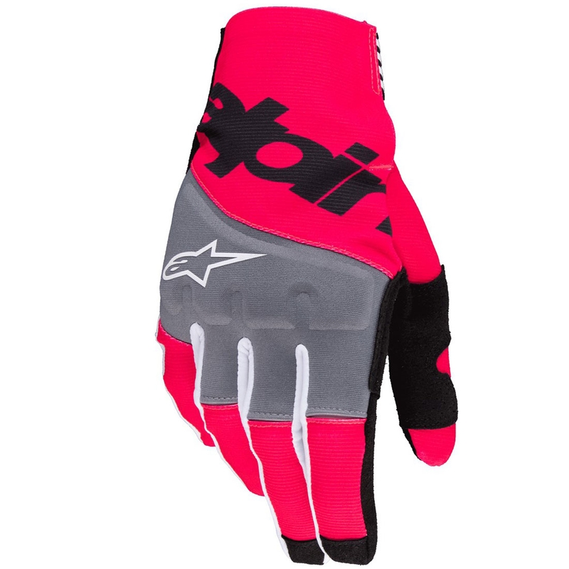 Gants de motocross Alpinestars Techstar noir-rose fluo