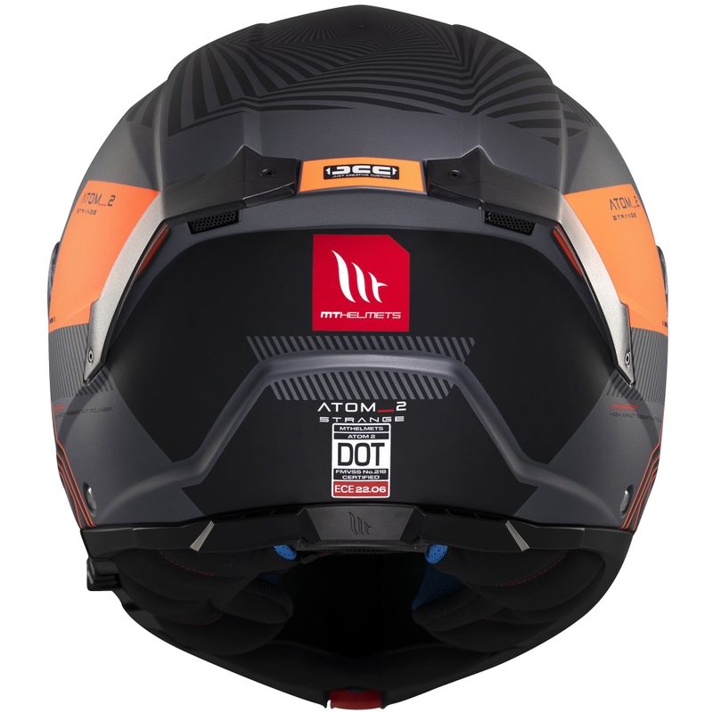 Casque moto modulable MT Atom 2 SV Strange gris-noir-orange