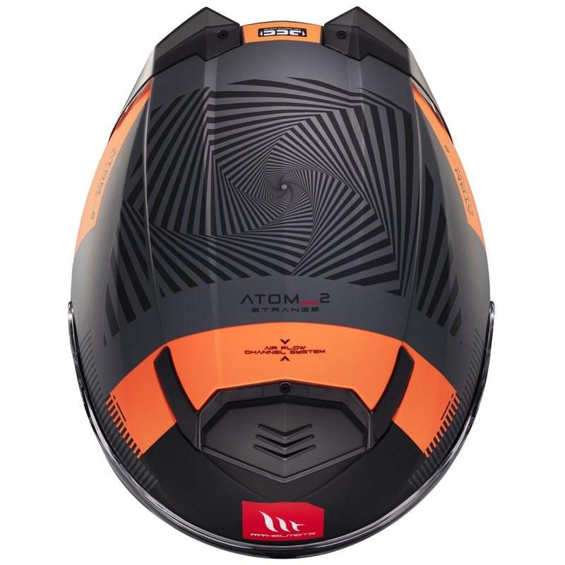 Casque moto modulable MT Atom 2 SV Strange gris-noir-orange