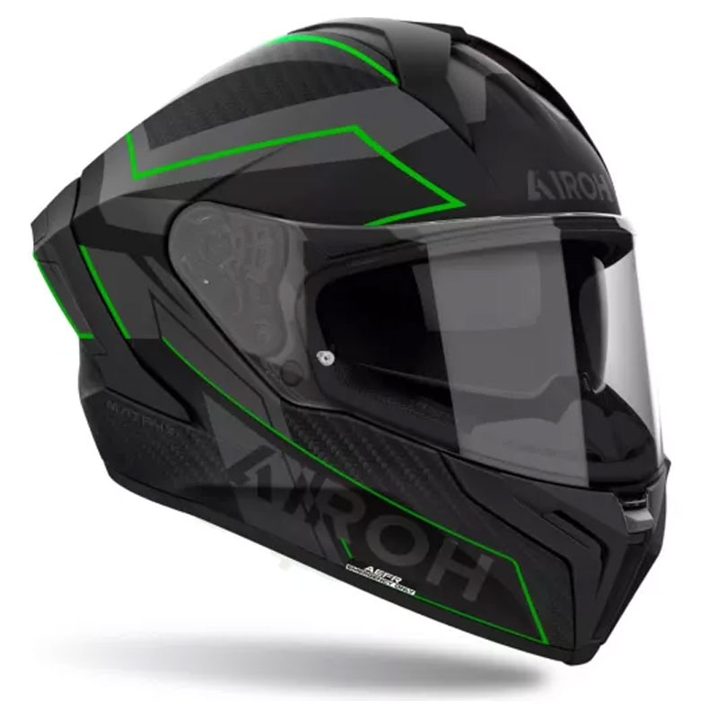 Casque moto intégral Airoh MATRYX Sentinel vert mat
