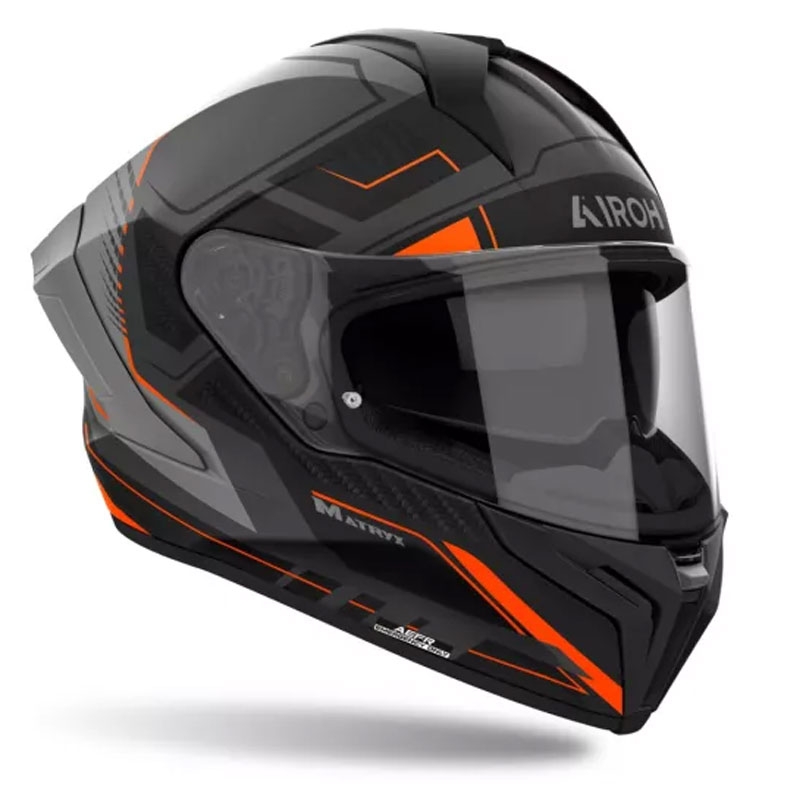 Casque moto intégral Airoh MATRYX Rocket orange mat