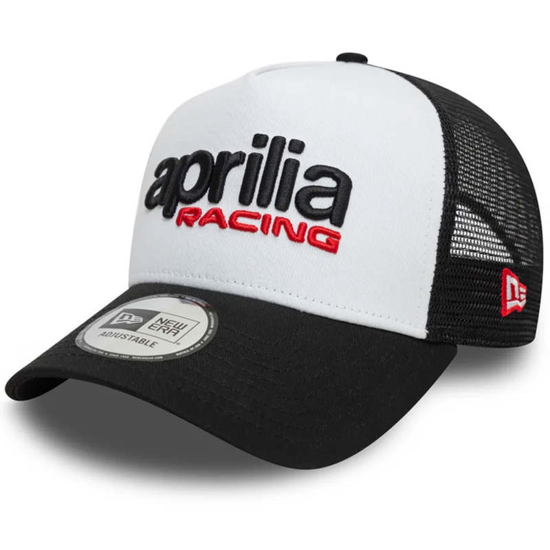 Casquette Aprilia Trucker blanche-noire
